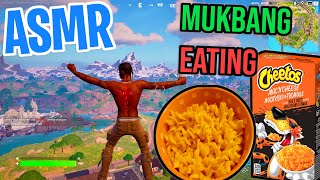 ASMR Gaming 🍜 Fortnite Cheetos Mac and Cheese Mukbang Eating and Spectating 🎮🎧 Whispering 💤 [upl. by Chemosh842]