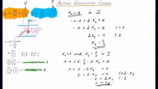 Abstand Gerade und Ebene Hessesche Normalform [upl. by Brightman]