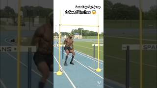 Max height hurdle jump ✅ 6feet 5 inches😱foryou athletics shortvideo armyyoutubeshort highjump [upl. by Kopaz]