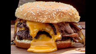 Philly Cheesesteak Burger Recipe Two Ways [upl. by Aniaj]