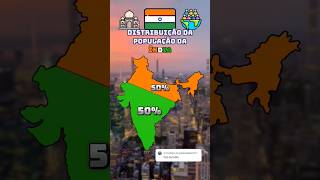Distribuição da população da Índia [upl. by Annawoj]