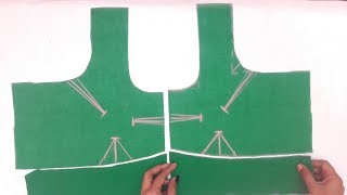 simple blouse cutting and stitching video  blouse stitching video [upl. by Lorilyn210]