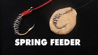 How to tie SPRING FEEDER HOOK  Carp rigs  Best knot for fishing 8 [upl. by Anita]