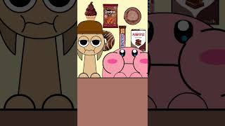 KIRBY VS TAN INCREDIBOX SPRUNKI  CHOCOLATE EMOTICON MUKBANG [upl. by Oretna768]