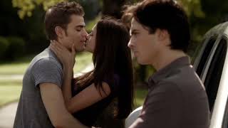 Elena kisses Stefan  The vampire diaries Season 2 Episode 3 [upl. by Siriso]