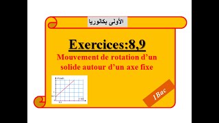 mouvement de rotation dun solide autour dun axe fixe exercices 89 1Bac  sc exmath [upl. by Lyrrad]