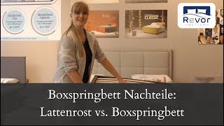 Boxspringbett Nachteile Boxspringbett vs normales Bett Lattenrost [upl. by Esinek]