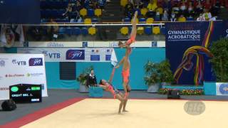 GREAT BRITAIN Womens Groups  Balance Qualifications  2014 Acrobatic Worlds Levallois FRA [upl. by Ardnal84]