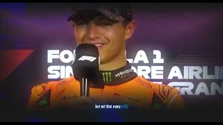 DRAMATIC PostQualifying Interview with Lando Norris Max Verstappen and Lewis Hamilton in Singapore [upl. by Ratcliff]