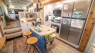 400 SqFt Renovated 5th Wheel RV w 5 Slides  Light and Bright Tiny House [upl. by Candide]