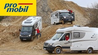 Antriebskonzepte im Vergleich  Mit drei Reisemobilen im Offroadpark [upl. by Ydissak588]