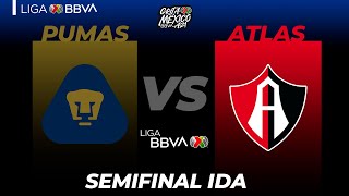 Resumen  Pumas vs Atlas  Liga BBVA MX  Grita México A21  Semifinal IDA [upl. by Ylloh]