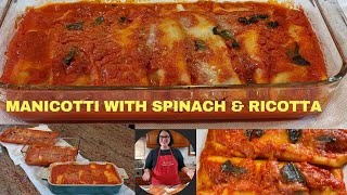 Manicotti made with Ricotta and Spinach [upl. by Anen]