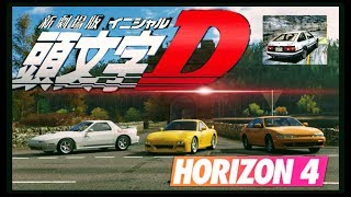 Horizon 4  Initial D Showcase [upl. by Nomannic824]