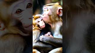 Monkey Mom care about Two Babys [upl. by Atteuqal760]