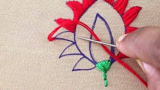 very creative and gorgeous needle point art all over flower embroidery design  simple stitch design [upl. by Naret262]