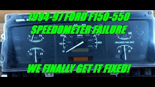 1992 to 1997 Ford F150 thru f550 Intrument cluster repair Entire repair process shown [upl. by Isahella]