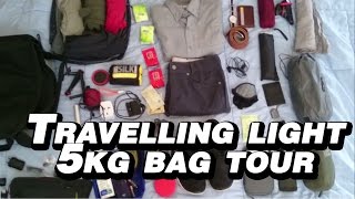 Travelling Light 5kg 11lbs backpack tour [upl. by Eciral549]