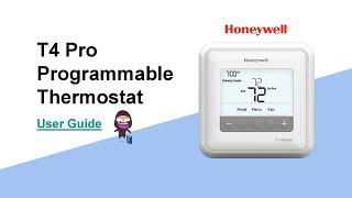 Honeywell T4 Pro Programmable Thermostat User Guide  TH4110U2005 Manual [upl. by Arammat]