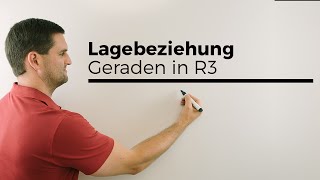 Lagebeziehung von Geraden in R3 Schaubilder Übersicht Vektorgeometrie  Mathe by Daniel Jung [upl. by Reina]