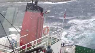 Unst Ferry Bigga on Bluemullsound Shetland  January 2010 [upl. by Ainesej]