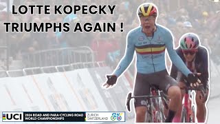 LOTTE KOPECKY UNSTOPPABLE  Womens Road Race World Championships 2024 🚲  UCI [upl. by Edelstein]