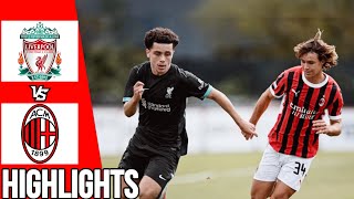 Liverpool vs AC Milan  Extended Highlights  Youth League 2024  170924 [upl. by Elehcim]