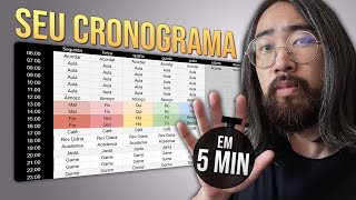 como fazer seu cronograma do zero  tutorial completo [upl. by Elohcin67]