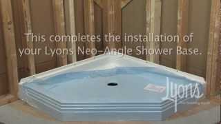 Lyons NeoAngle Shower Base Installation [upl. by Trey]