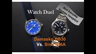 Watch Duel Damasko DS30 vs Sinn 556A  The Best Affordable Everyday German Watches [upl. by Adyeren294]