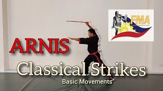 ARNIS CLASSICAL STRIKES  basic movements [upl. by Ericha]