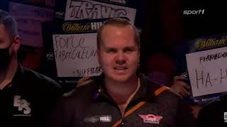 Dirk van Duijvenbode Walk on  World Darts Championship 2022 Round 2 [upl. by Yelrebma521]