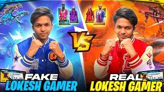 Real Lokesh Gamer Vs Fake Lokesh Gamer Globle Top 1 🤯 Garena Free Fire [upl. by Crary]