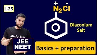 L25 Diazonium Salt  Basics  Preparation  NEET JEE  By Arvind Arora [upl. by Kikelia]