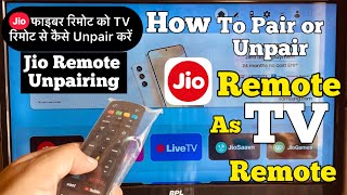 How to Unpair Jio fiber remote with TV  Jio Fiber  Jio Fiber Set Top Box  Technical Diy Video [upl. by Nnek]