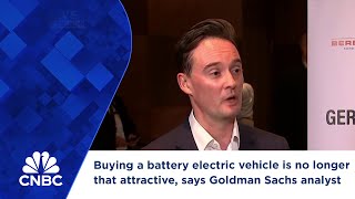 Buying a battery electric vehicle is no longer that attractive says Goldman Sachs analyst [upl. by Vanzant]