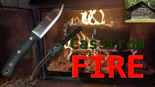 Building a fire with a Casstrom no 10 Swedish Forest Knife [upl. by Adnocahs]