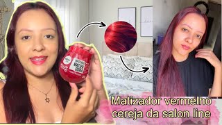 MÁSCARA MATIZADORA VERMELHO CEREJA DA SALON LINE  Testei ela pela primeira vez nesse vídeo 😍 [upl. by Odie]