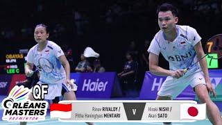 Rinov RivaldyPitha Haningtyas Mentari vs Hiroki NishiAkari Sato  QF Orleans Masters 2024 [upl. by Anyah]