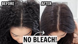 How To Lighten Black Box Dyed Hair With NO BLEACH 😱 IT WORKS [upl. by Avahc]