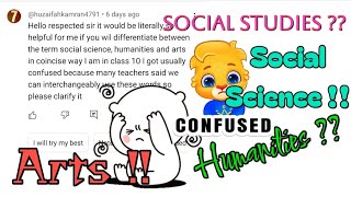 Q amp A  Difference Between Social Science and Social Science Arts and Humanities [upl. by Staley]