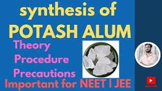 Preparation of Potash Alum  chemistry practical  jeemains neet ug chemistry lab [upl. by Aissak225]