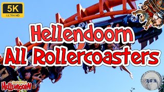 Hellendoorn 2024 All Rollercoasters Onride 5K [upl. by Harve]