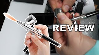 gocheer air brush kit review and demonstration [upl. by Liauqram]