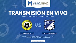 Alianza Petrolera Vs MILLONARIOS  CUARTOS DE FINAL  Vuelta Copa 2023  Transmisión EN VIVO [upl. by Dnar]