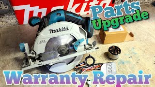 Repairing a Makita DHS680 cordless saw under warranty Including a new upgraded part from Makita [upl. by Leaper]