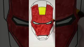 Iron Man Coloring EXPERT Shares 50 Second Technique with New Markers [upl. by Alit476]