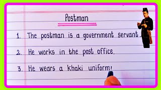 10 Lines Essay On Postman In English  Essay on postman  Postman Essay  10 lines on the postman [upl. by Anilegna]