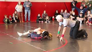 Girl vs Boy Youth Wrestling Match Montville and Long Valley [upl. by Nayarb]