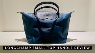 Longchamp Le Pliage Small Top Handle Review  Longchamp Small Tote [upl. by Arimak]